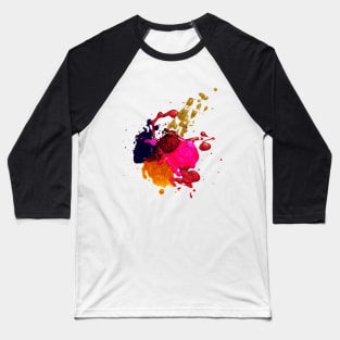 Coloful Splash Paint Baseball T-Shirt